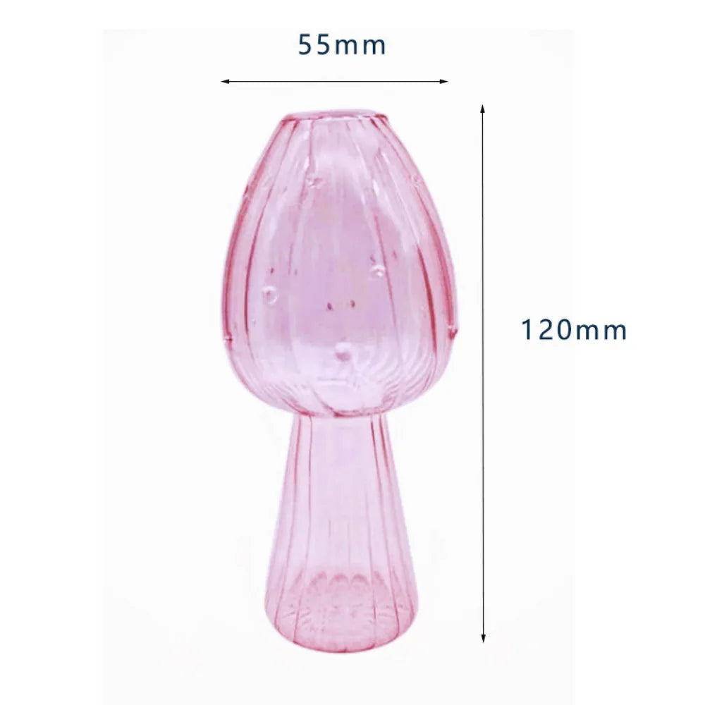 Mushroom Shaped Glass Vase – Hydroponic Plant & Home Decor