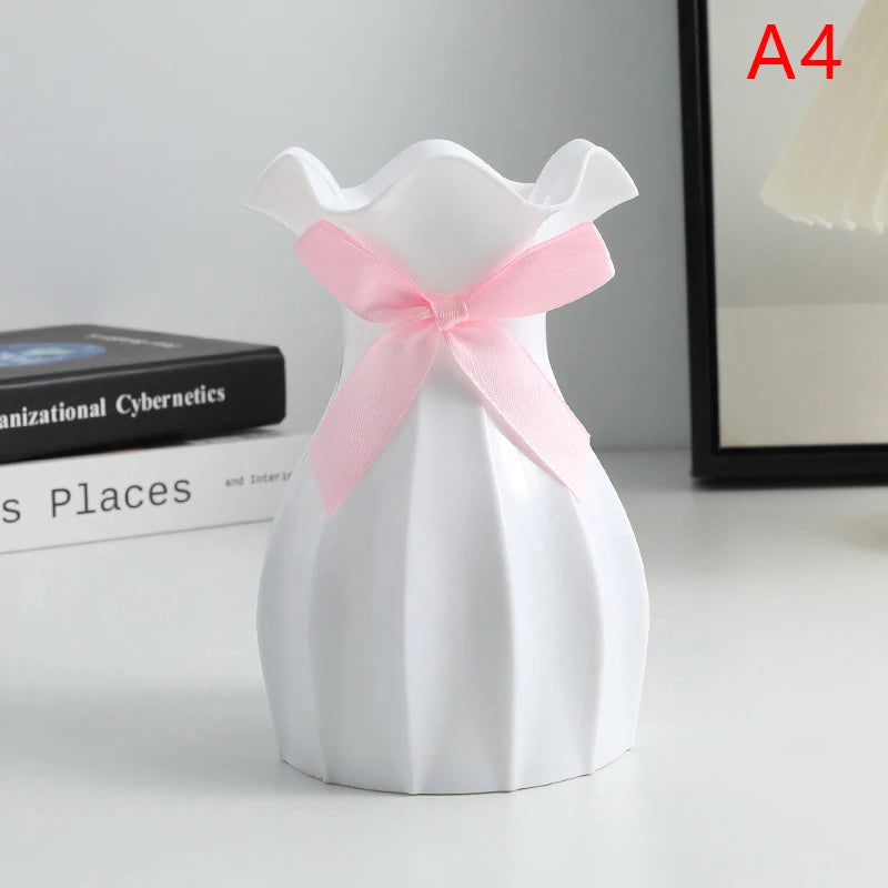 Water Ripple Plastic Vase – Nordic Modern Home Decor
