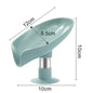 Leaf-Shaped Drain Soap Holder with Suction Cup Base (1Pcs)