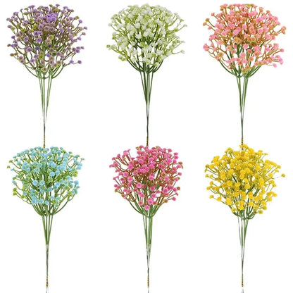 6PCS Mini 29CM Silk Gypsophila Artificial Flowers for DIY Bouquets