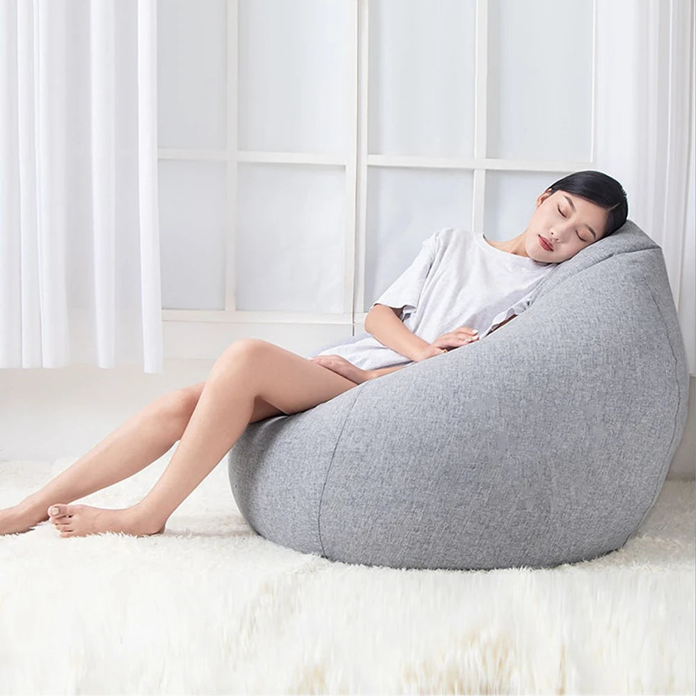 1/2Pcs Lazy Sofa Cover Solid Chair Covers Without Filler Large Bean Bag Cover Adults Couch Living Room Bedroom Tatami Lounger