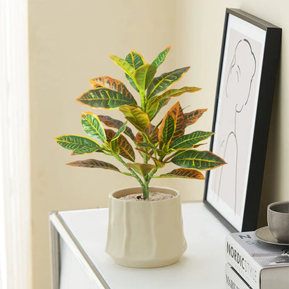 24-41cm Artificial Ficus Tree – Realistic Tropical Green Plant Decor