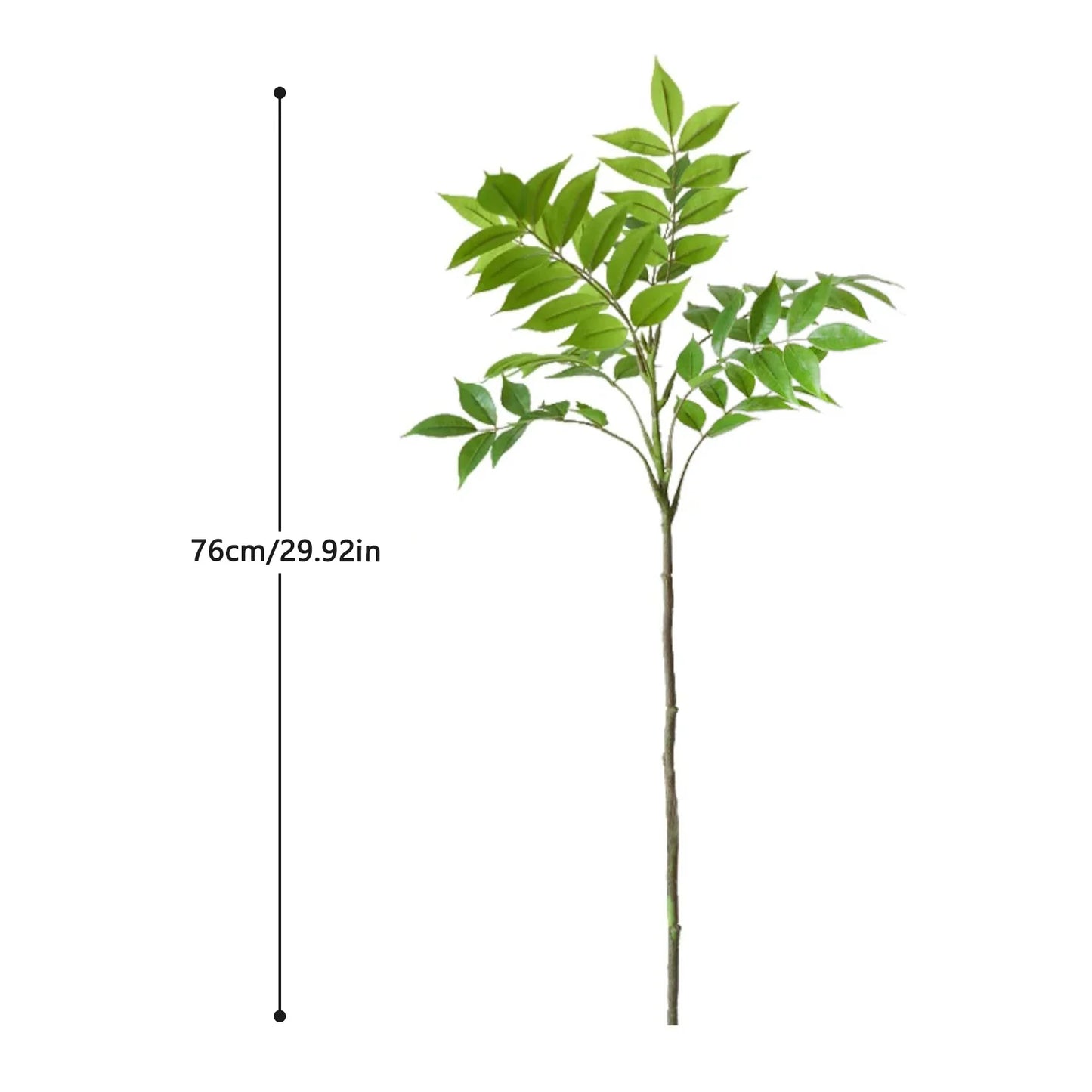 76-140cm (55.1 in)  Artificial Bamboo Tree Branch – Realistic Green Plant Decor