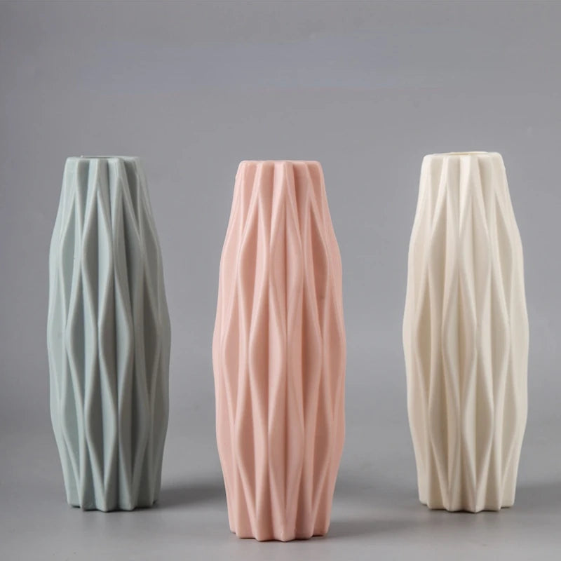Modern Nordic Plastic Vase – Stylish Flower Arrangement Home Decor