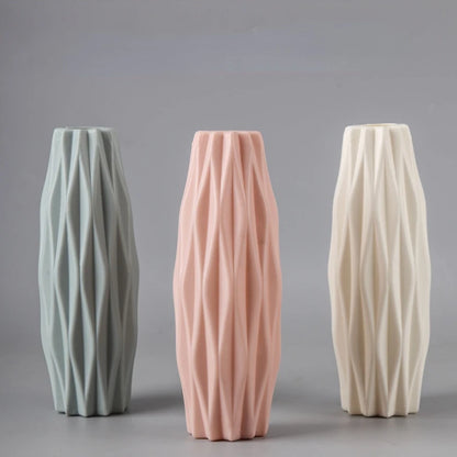 Modern Nordic Plastic Vase – Stylish Flower Arrangement Home Decor