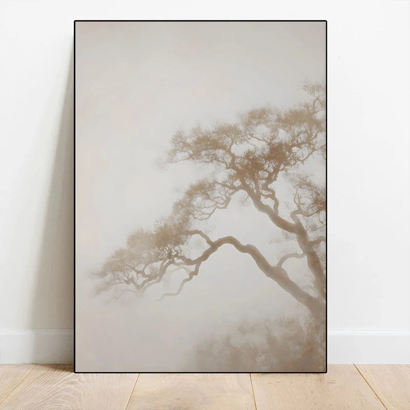 Cozy Vintage Country Tree Canvas Print | Landscape Wall Art