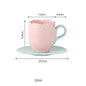 European-Style Tulip Ceramic Milk Tea & Cappuccino Cup Kit