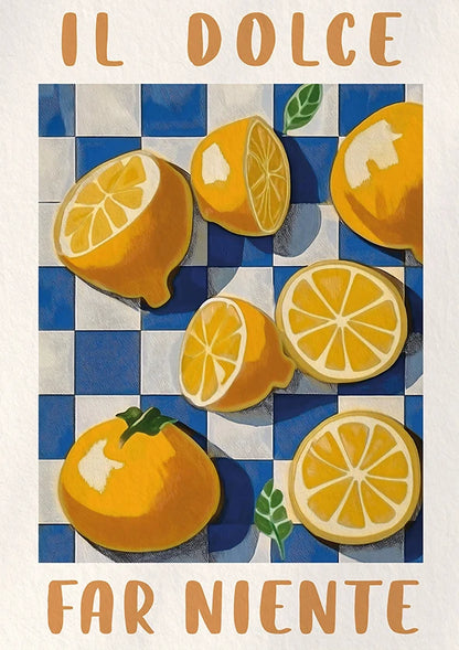 Retro Lemon Garden Canvas Wall Art 🍋🌿