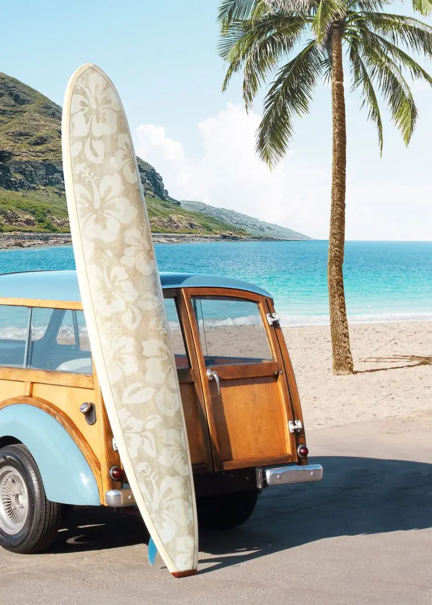 Summer Beach Palm Tree Canvas Wall Art 🌴☀️🌊