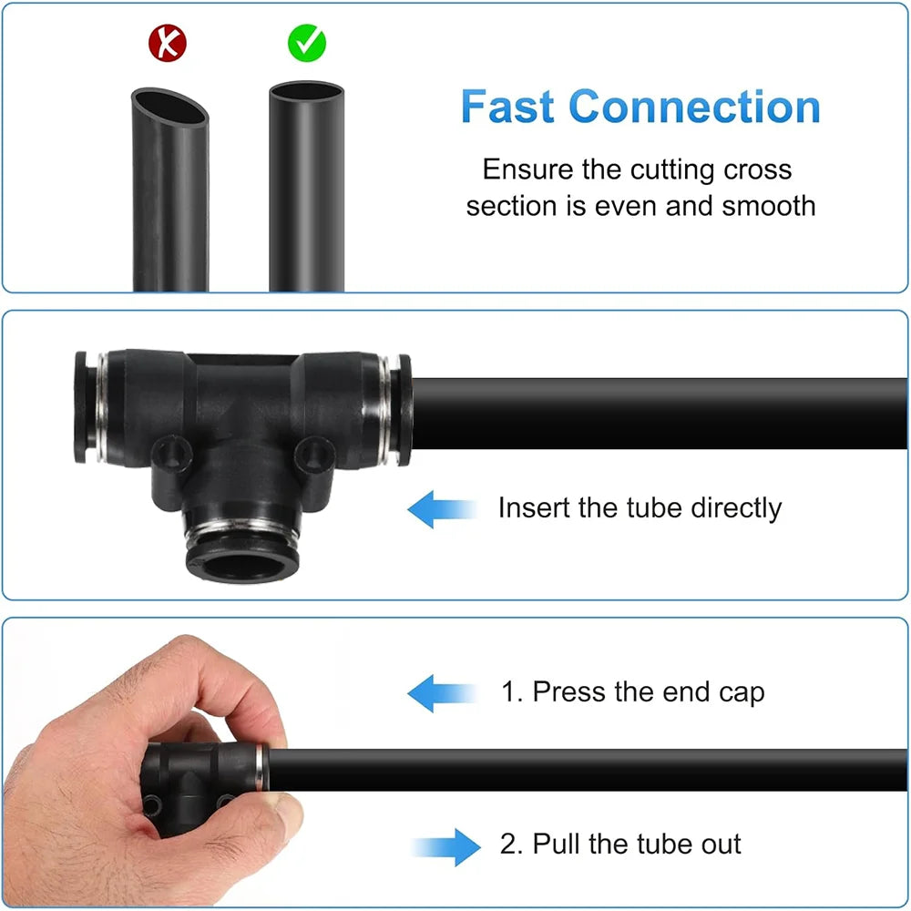 5-30m 1/4" 4/6mm Garden Misting Cooling System 360° Free-bend Misting Nozzle Adjustable Atomizer Sprayer Outdoor Watering Kits