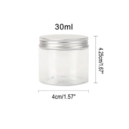 1/5/10pcs 20-250ml Aluminum Lid Jar,Storage Jars With Lids Aluminum Round Canister Empty Plastic Cosmetic Food Travel Bottle Pot