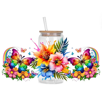 Colorful Butterfly Cup Wrap Sticker 🦋✨