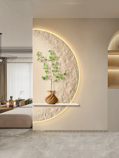 Creative Moon & Green Plant LED Wall Lamp for Modern Home Decor