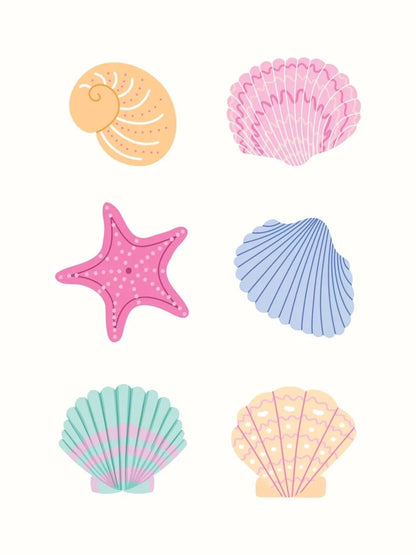 Girly Trendy Beach Scent Coastal Gallery Wall Art Set