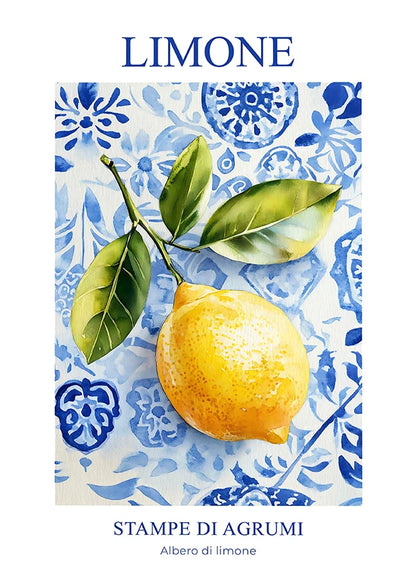 Retro Lemon Garden Canvas Wall Art 🍋🌿