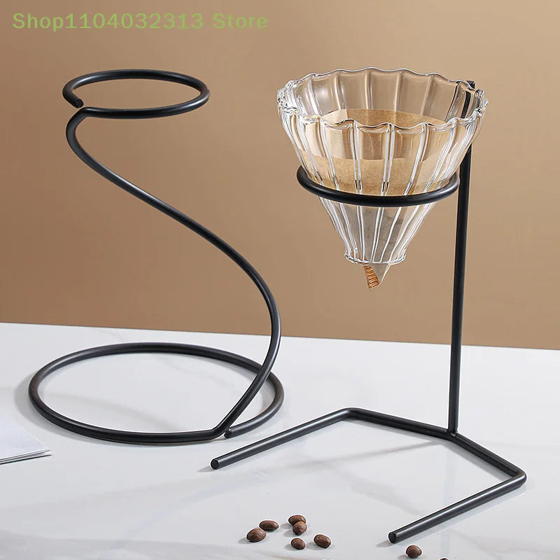 petitePour Over Coffee Rack Coffee Maker Drip Filter Cup Rack Stand Brewer Holder Hand Drip Bracket Pour Over Dripper Maker Drip