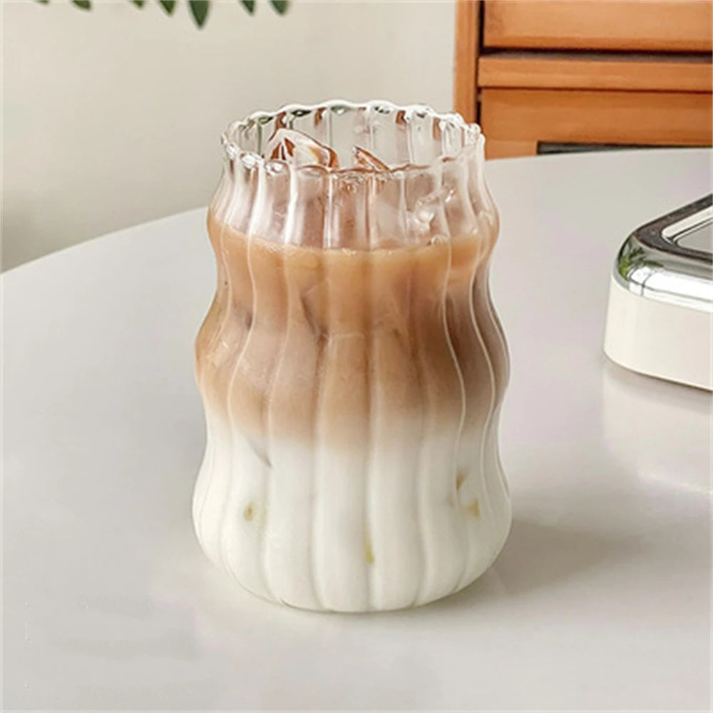 Heat-Resistant Striped Glass Cup 530ml [1]