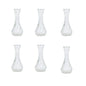 6PCS Mini Glass Vases – Rustic Transparent Flower Decor Set
