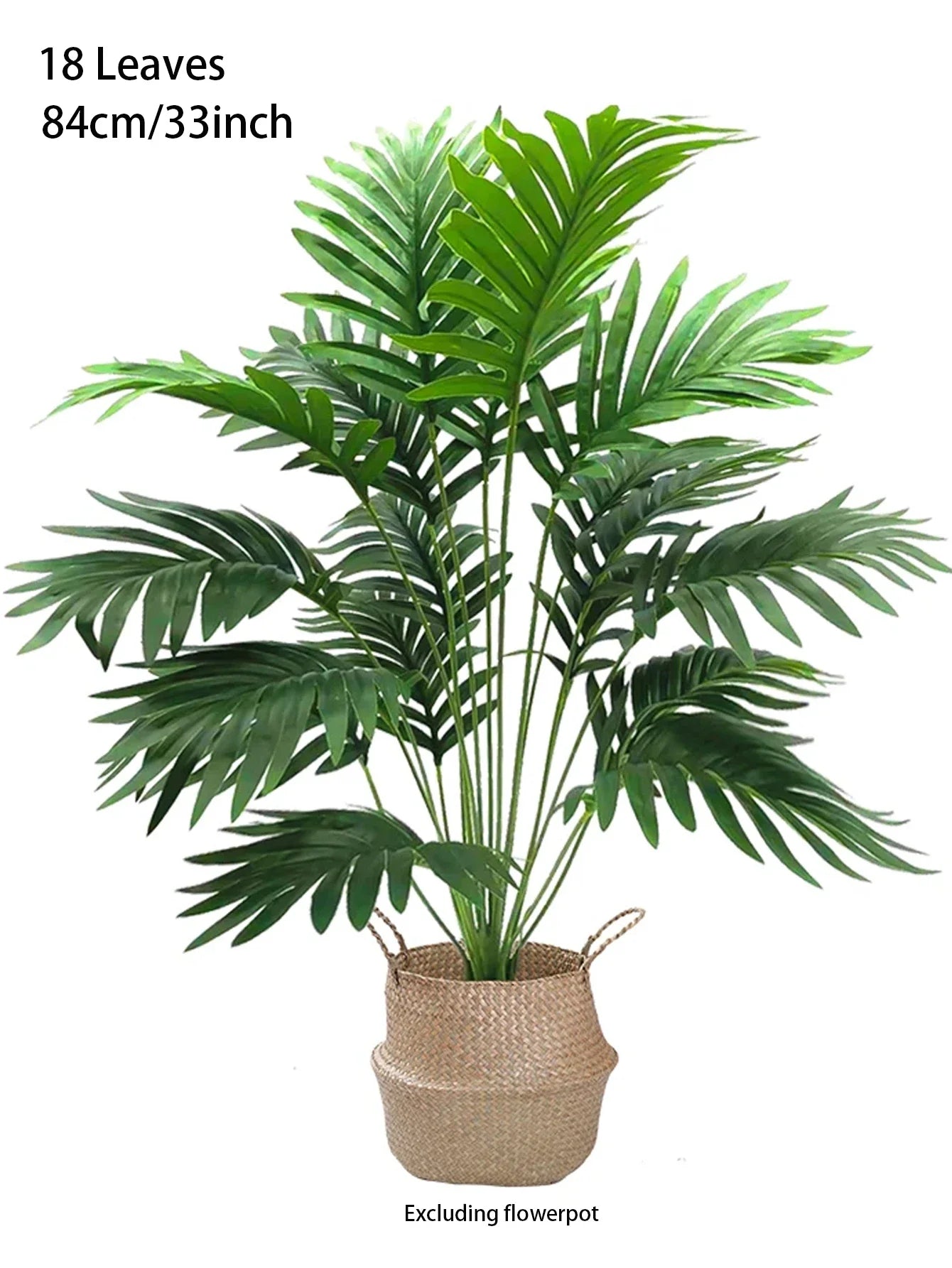 60-120cm Large Artificial Palm Tree – Realistic Tropical Green Plant Decor