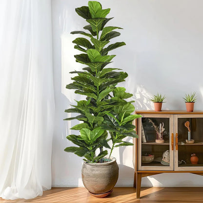 150cm Large Artificial Fiddle Leaf Fig Tree – Realistic Ficus Plant Decor