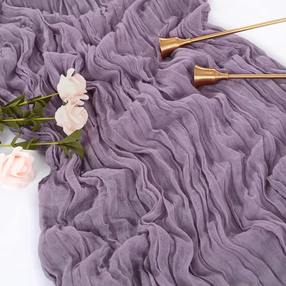 Gauze Table Runner Dinning  Decoration 90*300CM Rustic Country Boho Beach Wedding Party Table Decor Christmas Table Runners