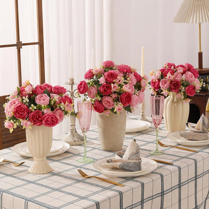 30CM Premium Silk Rose & Peony Artificial Flower Bouquet