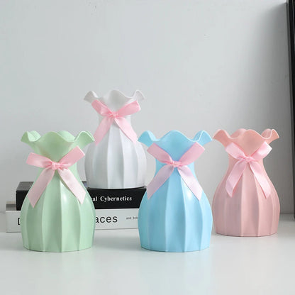 Water Ripple Plastic Vase – Nordic Modern Home Decor