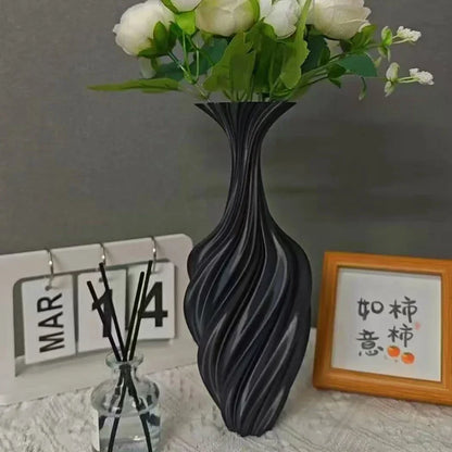 3D Printed Swirl Vase – Modern Aesthetic Flower Decor