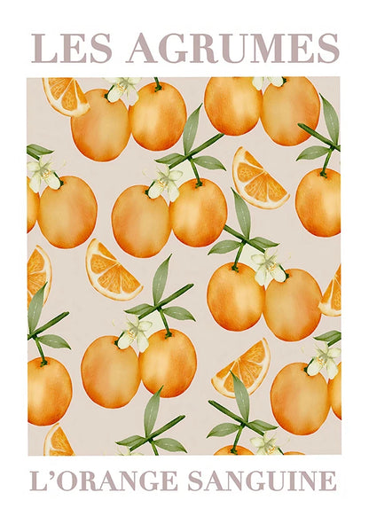 Retro Lemon Garden Canvas Wall Art 🍋🌿