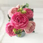 30cm Premium Rose Pink Silk Peony Bouquet (5 Big Heads & 4 Buds)