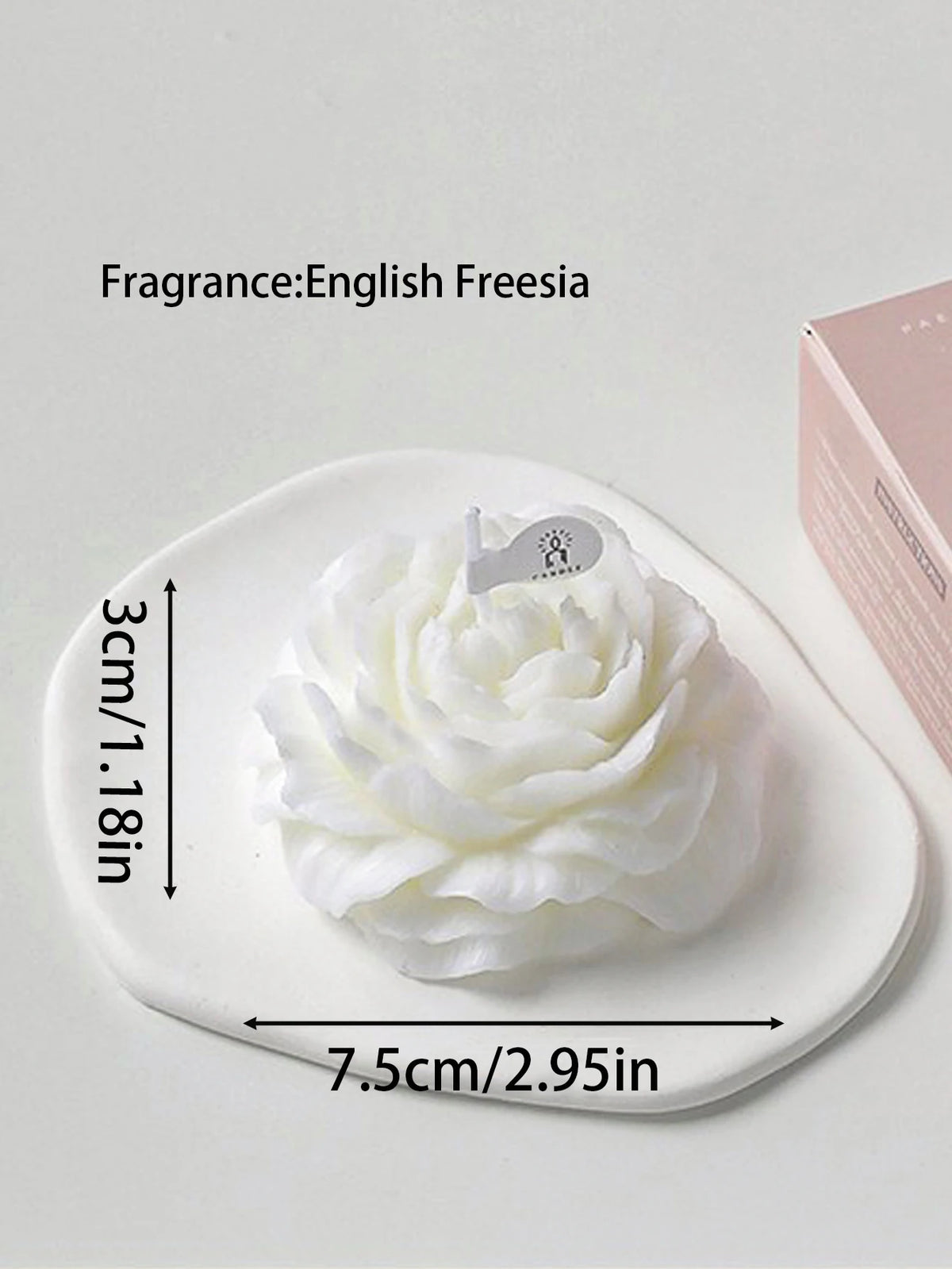 3D Peony Aromatic Candle Creative Flower Shape Aromatherapy Wedding Decor Gifts Box Valentine&
