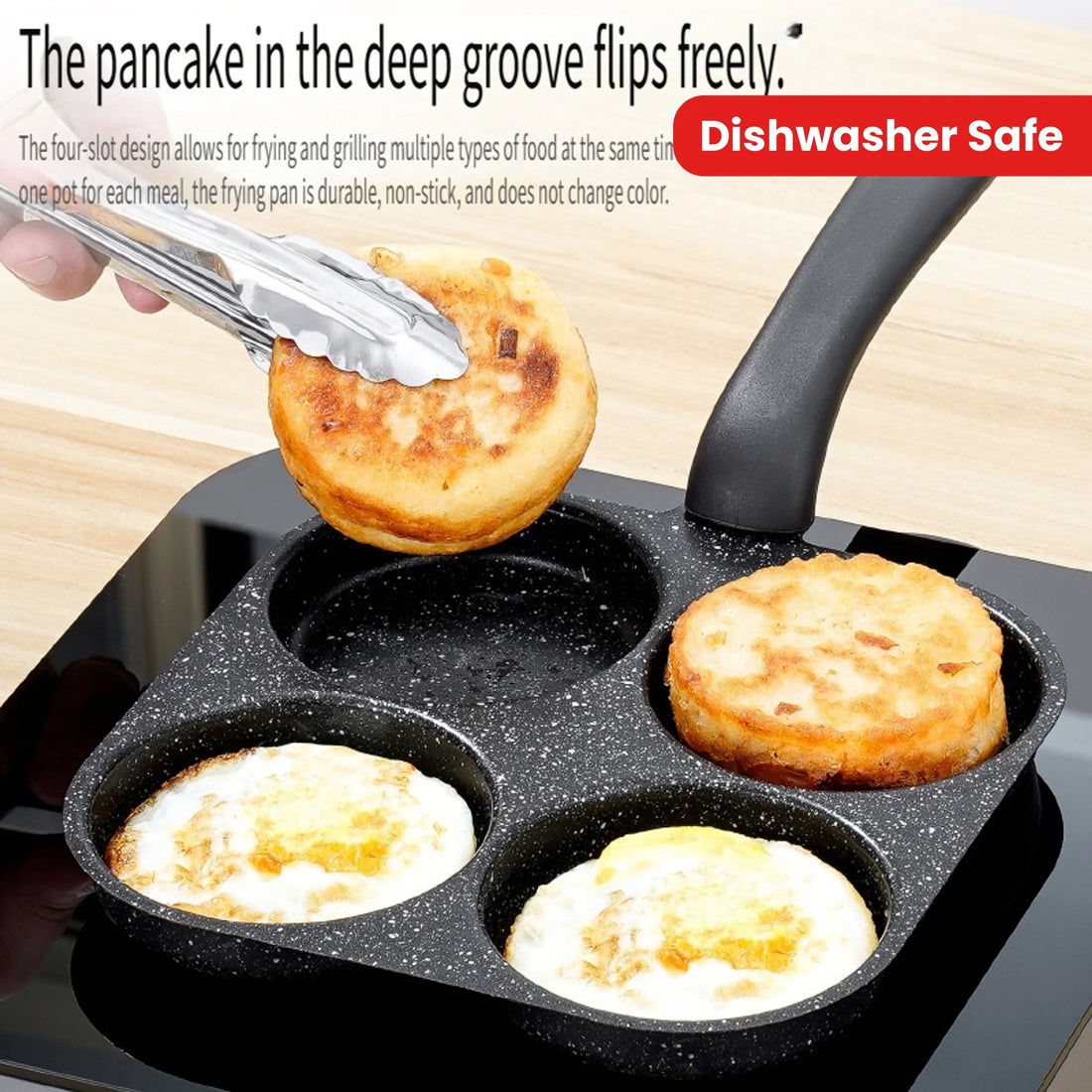 Medical Stone 4-Hole Omelette Pan