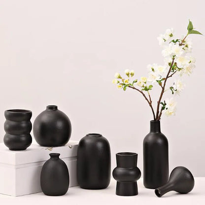 Black Porcelain Vase