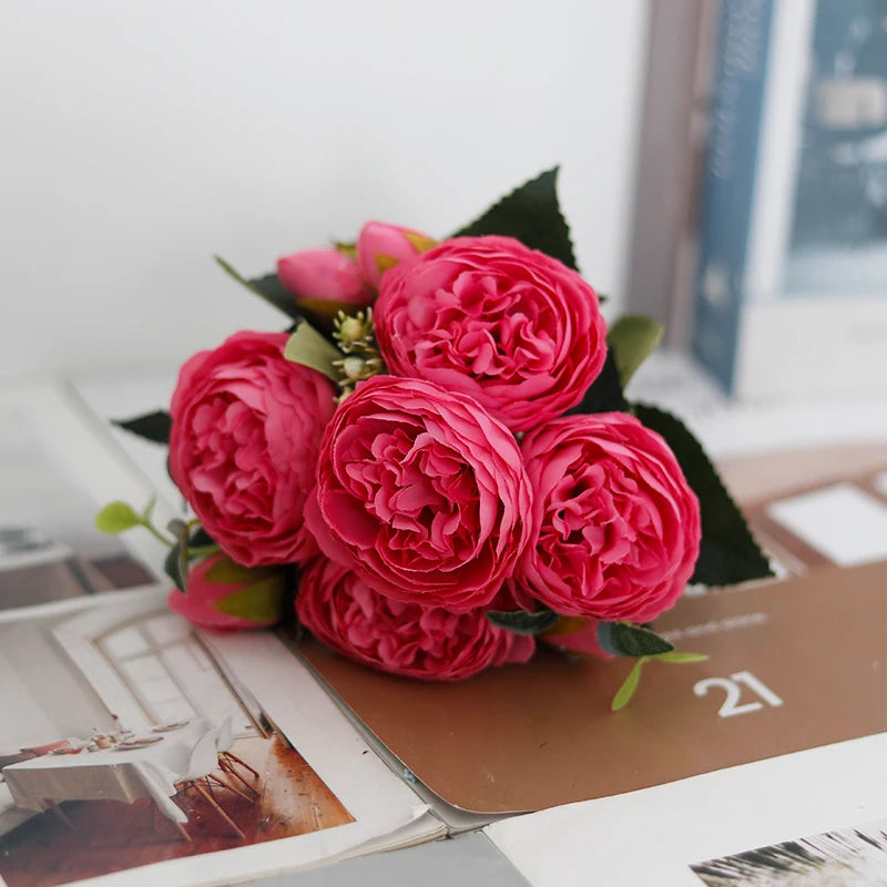 Exquisite Artificial Peony Bouquet for Wedding Bridal Flowers