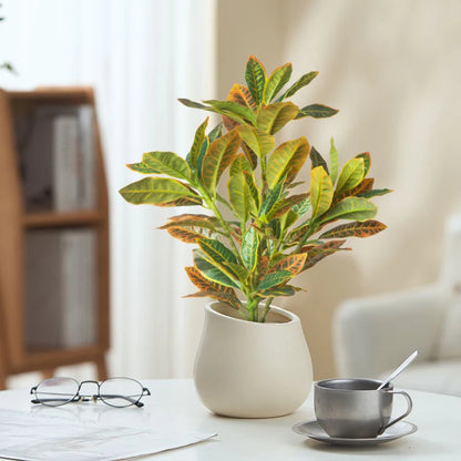 24-41cm Artificial Ficus Tree – Realistic Tropical Green Plant Decor