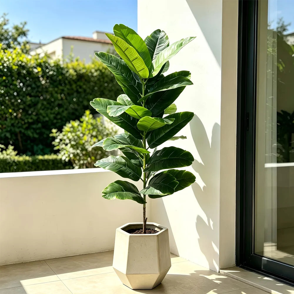 1PC 100CM Giant Outdoor Artificial Banana Tree with Green  23Leaves for Indoor/Outdoor Potted Plants Christmas Decora