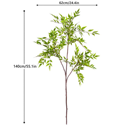 76-140cm (55.1 in)  Artificial Bamboo Tree Branch – Realistic Green Plant Decor