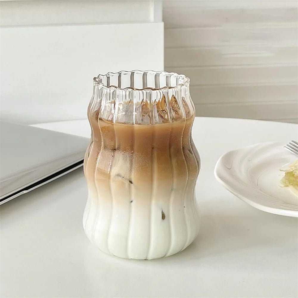 Heat-Resistant Striped Glass Cup 530ml [1]