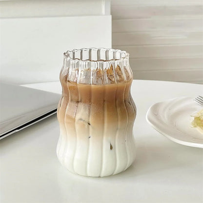 Heat-Resistant Striped Glass Cup 530ml [1]