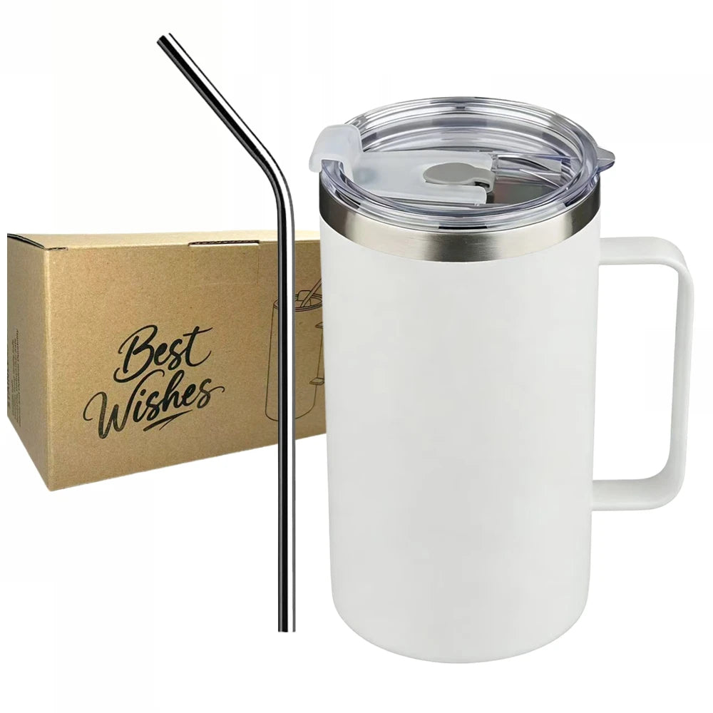 600ml Insulated Coffee Mug with Handle