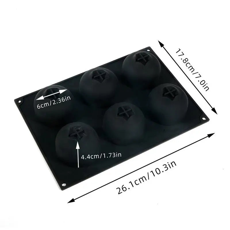 6 Cavity Raspberry Mousse Cake Baking Mold Fruit Shaped Dessert Silicone Mold For Chocolate Pudding Decorating Tools 1PC