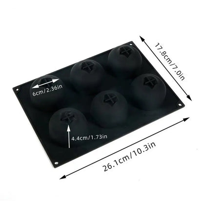 6 Cavity Raspberry Mousse Cake Baking Mold Fruit Shaped Dessert Silicone Mold For Chocolate Pudding Decorating Tools 1PC