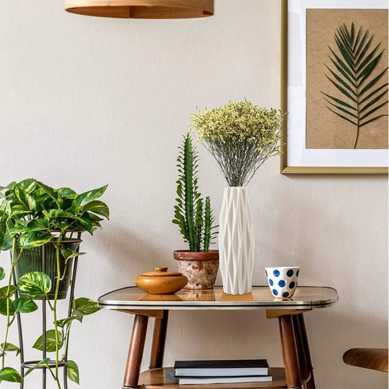 Modern Nordic Plastic Vase – Stylish Flower Arrangement Home Decor