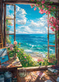 Seaside Villa & Beach Life Poster | Modern Coastal Wall Decor