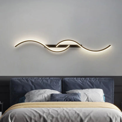 Modern LED Wall Sconce – Black & Gold Decorative Wall Light for Home