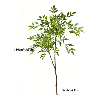 75-140cm Artificial Nandina Tree – Tall Green Plant Decor for Home & Office