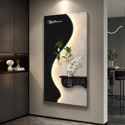 Modern Green Plant LED Wall Lamp for Entrance & Living Room Decor