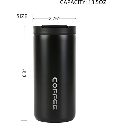 400ml Leak-Proof Coffee Mug with Screw Lid