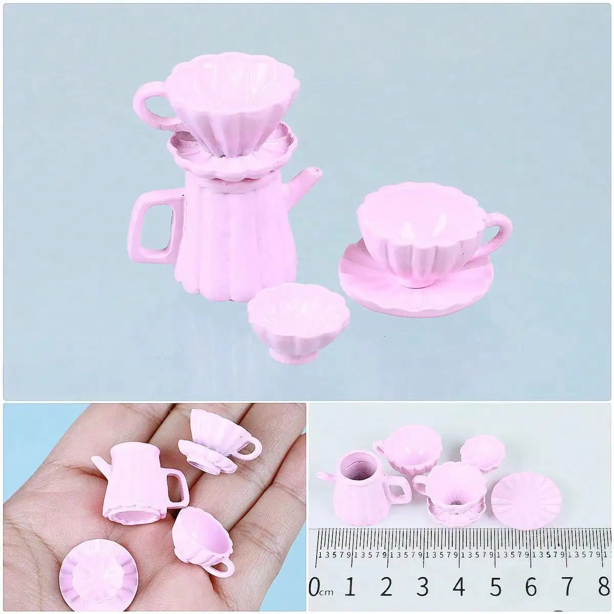 Mini Pink Hand-Brew Coffee Pot Set