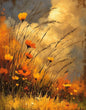 Retro Nostalgia Wildflower Farmhouse Canvas Art Poster